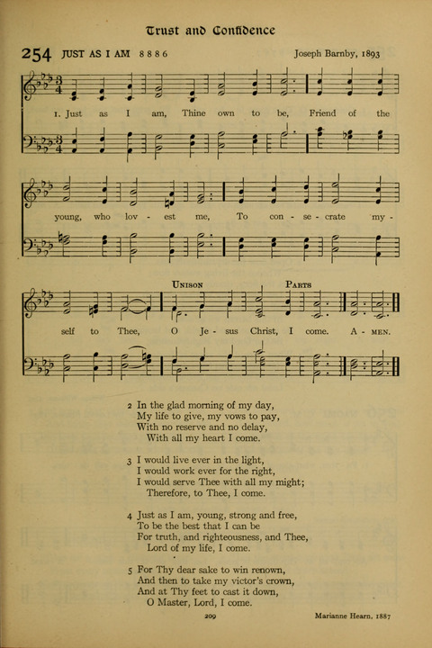 The American Hymnal for Chapel Service page 209