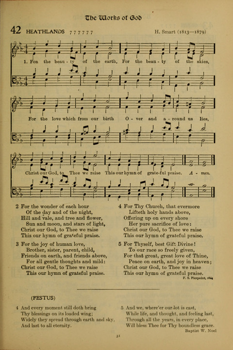 The American Hymnal for Chapel Service page 31