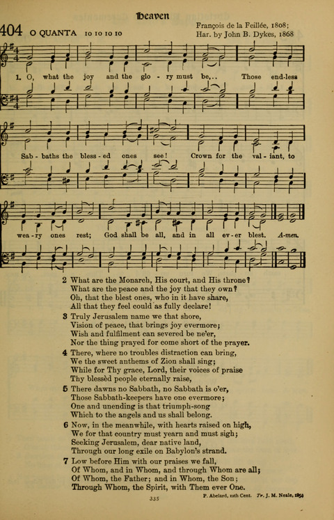 The American Hymnal for Chapel Service page 335