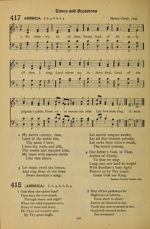 The American Hymnal for Chapel Service page 346