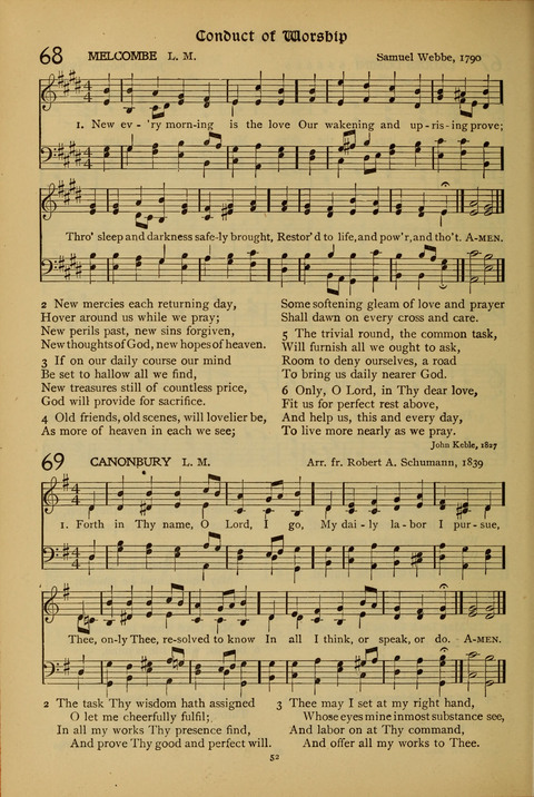 The American Hymnal for Chapel Service page 52