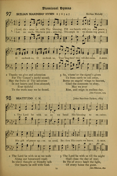 The American Hymnal for Chapel Service page 75