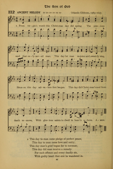 The American Hymnal for Chapel Service page 86