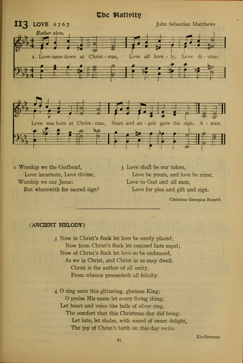 The American Hymnal for Chapel Service page 87