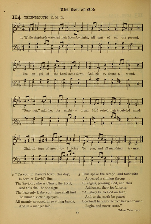 The American Hymnal for Chapel Service page 88