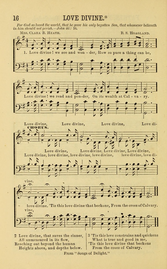 Apostolic Hymns and Songs: a collection of hymns and songs, both new and old, for the church, protracted meetings, and the Sunday school page 16