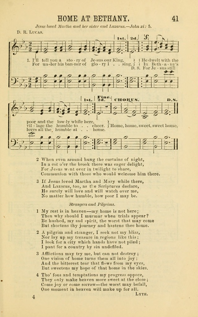 Apostolic Hymns and Songs: a collection of hymns and songs, both new and old, for the church, protracted meetings, and the Sunday school page 41
