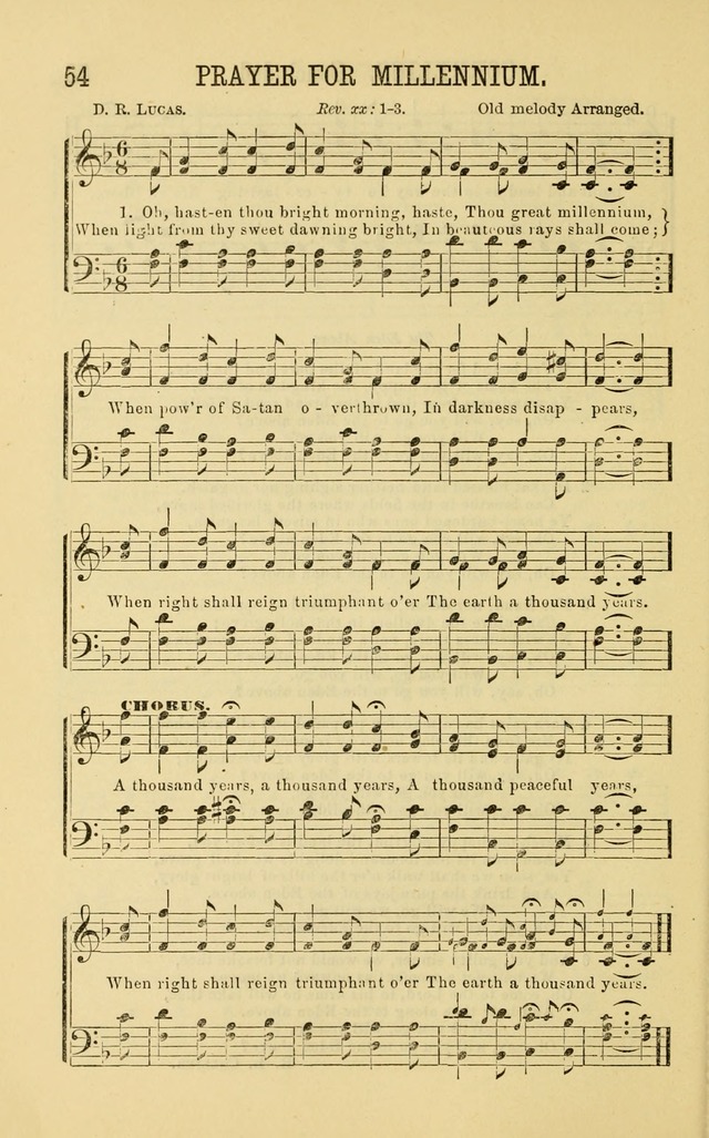 Apostolic Hymns and Songs: a collection of hymns and songs, both new and old, for the church, protracted meetings, and the Sunday school page 54
