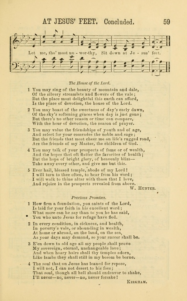 Apostolic Hymns and Songs: a collection of hymns and songs, both new and old, for the church, protracted meetings, and the Sunday school page 59