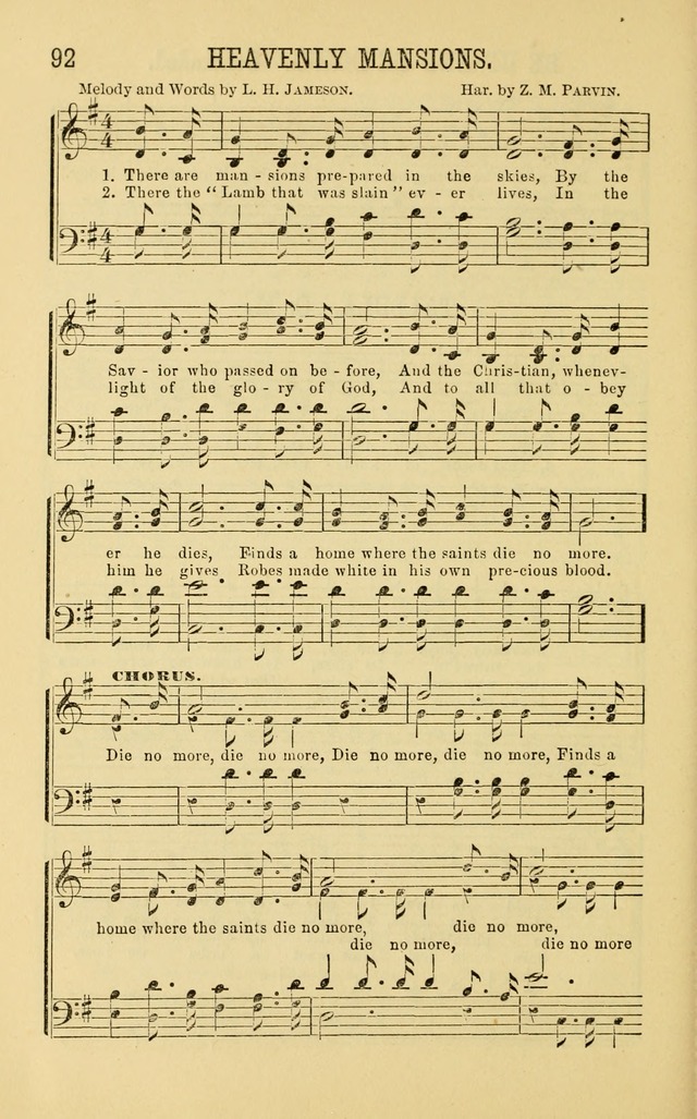 Apostolic Hymns and Songs: a collection of hymns and songs, both new and old, for the church, protracted meetings, and the Sunday school page 92