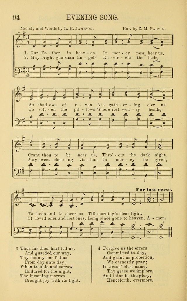 Apostolic Hymns and Songs: a collection of hymns and songs, both new and old, for the church, protracted meetings, and the Sunday school page 94