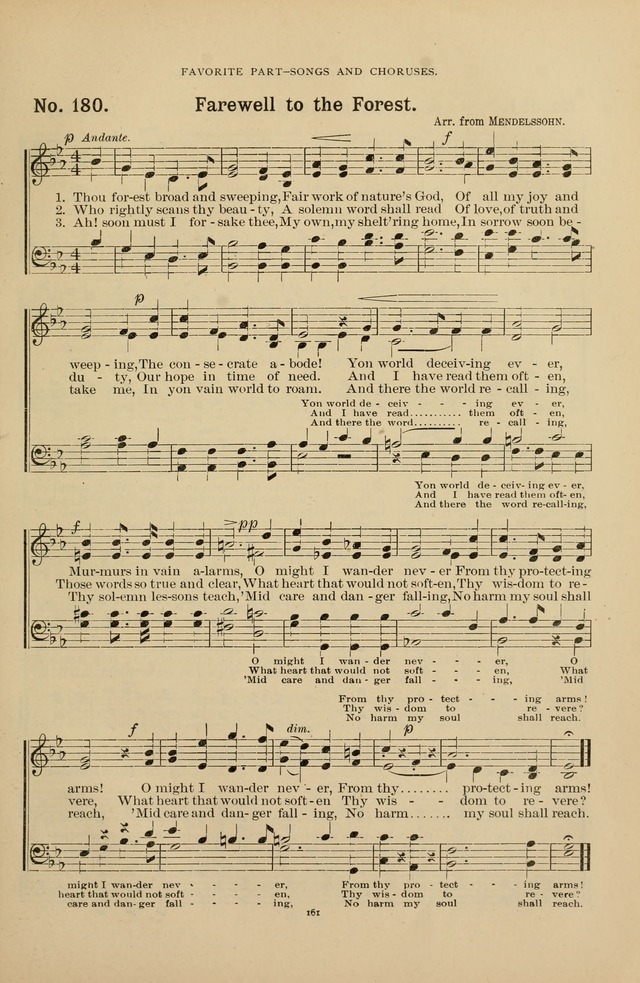 The Assembly Hymn and Song Collection: designed for use in chapel, assembly, convocation, or general exercises of schools, normals, colleges and universities. (3rd ed.) page 161