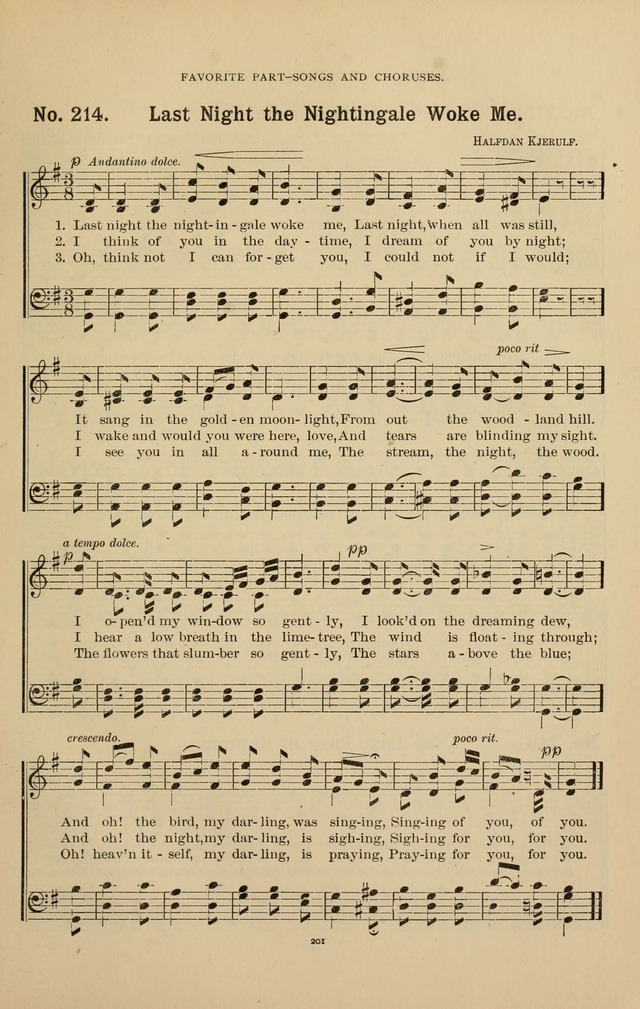 The Assembly Hymn and Song Collection: designed for use in chapel, assembly, convocation, or general exercises of schools, normals, colleges and universities. (3rd ed.) page 201