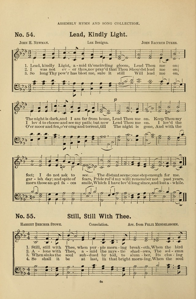 The Assembly Hymn and Song Collection: designed for use in chapel, assembly, convocation, or general exercises of schools, normals, colleges and universities. (3rd ed.) page 60