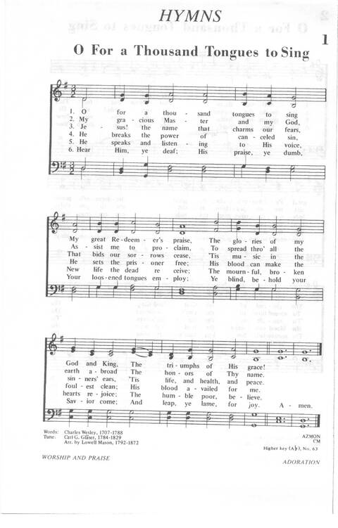 African Methodist Episcopal Church Hymnal page 1