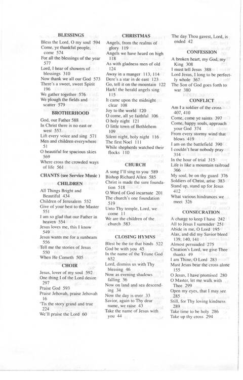 African Methodist Episcopal Church Hymnal page 828