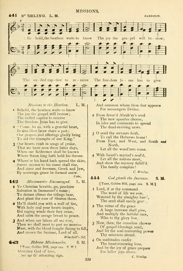 The African Methodist Episcopal Hymn and Tune Book: adapted to the doctrines and usages of the church (6th ed.) page 209