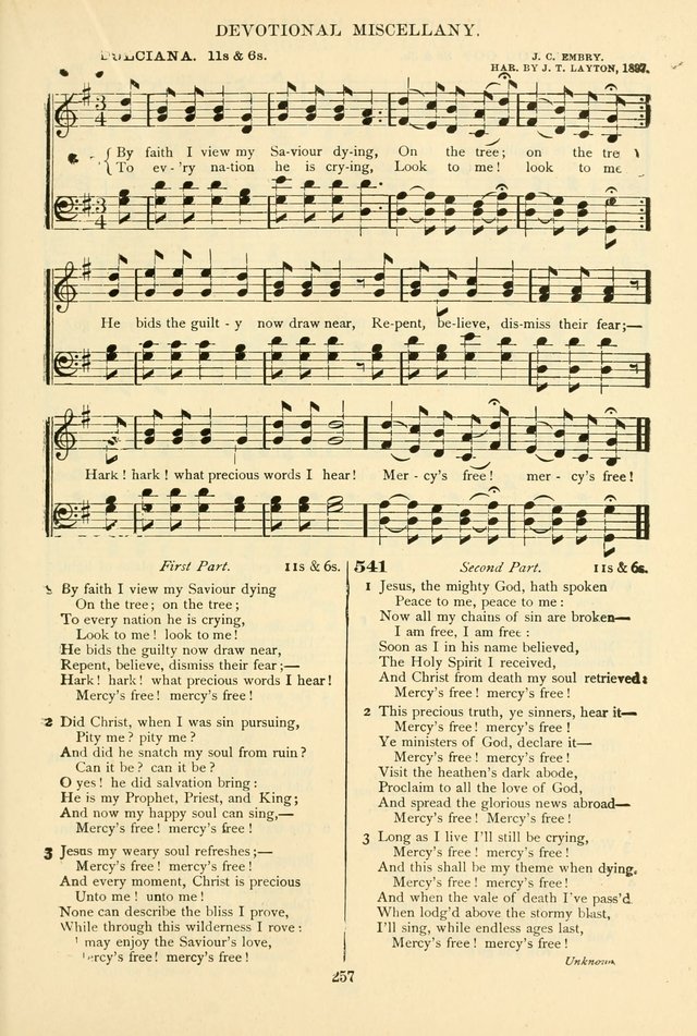 The African Methodist Episcopal Hymn and Tune Book: adapted to the doctrines and usages of the church (6th ed.) page 257