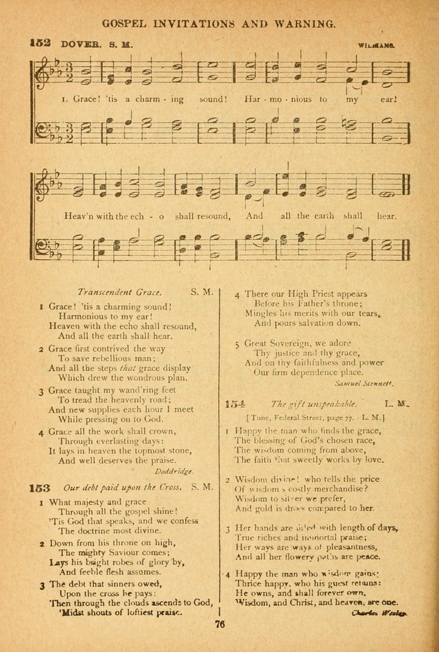 The African Methodist Episcopal Hymn and Tune Book: adapted to the doctrines and usages of the church (6th ed.) page 76