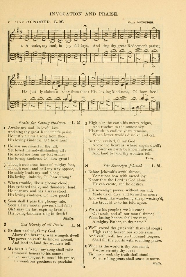 The African Methodist Episcopal Hymn and Tune Book: adapted to the doctrines and usages of the church (6th ed.) page 9