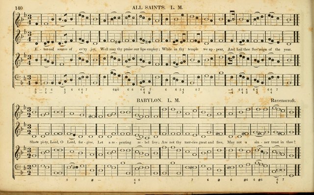 American Psalmody: a collection of sacred music, comprising a great variety of psalm, and hymn tunes, set-pieces, anthems and chants, arranged with a figured bass for the organ...(3rd ed.) page 137