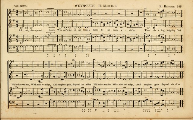 American Psalmody: a collection of sacred music, comprising a great variety of psalm, and hymn tunes, set-pieces, anthems and chants, arranged with a figured bass for the organ...(3rd ed.) page 192
