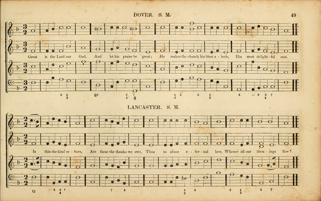American Psalmody: a collection of sacred music, comprising a great variety of psalm, and hymn tunes, set-pieces, anthems and chants, arranged with a figured bass for the organ...(3rd ed.) page 46