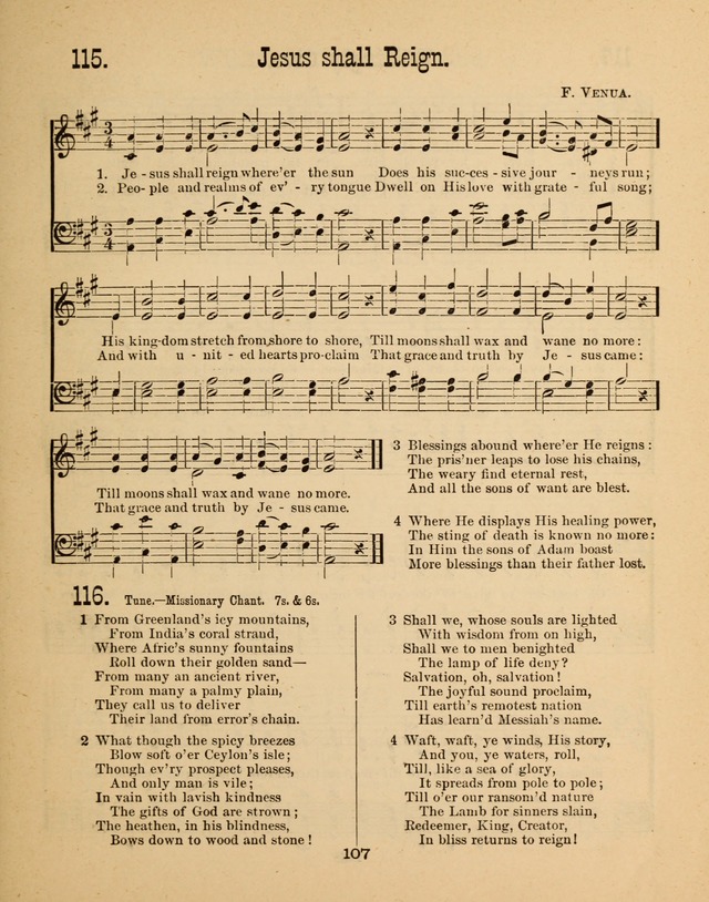 Augsburg Songs for Sunday Schools and other services page 107