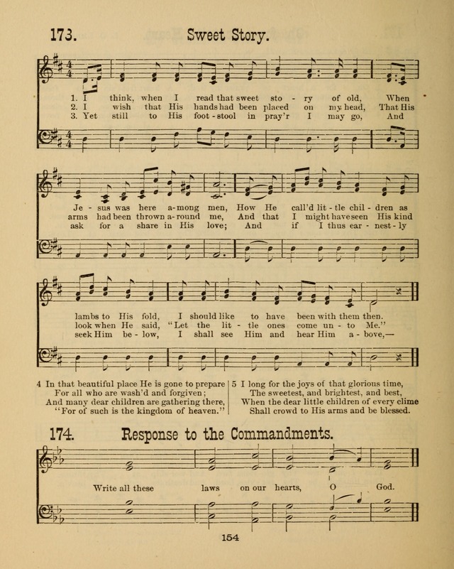 Augsburg Songs for Sunday Schools and other services page 154