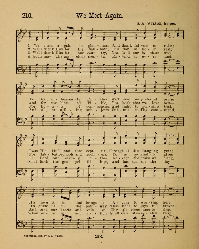 Augsburg Songs for Sunday Schools and other services page 184