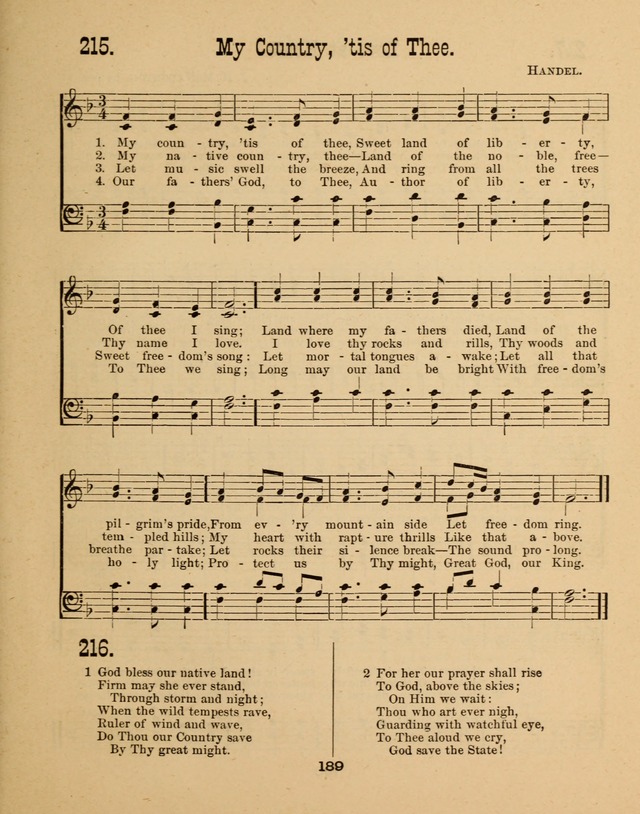 Augsburg Songs for Sunday Schools and other services page 189