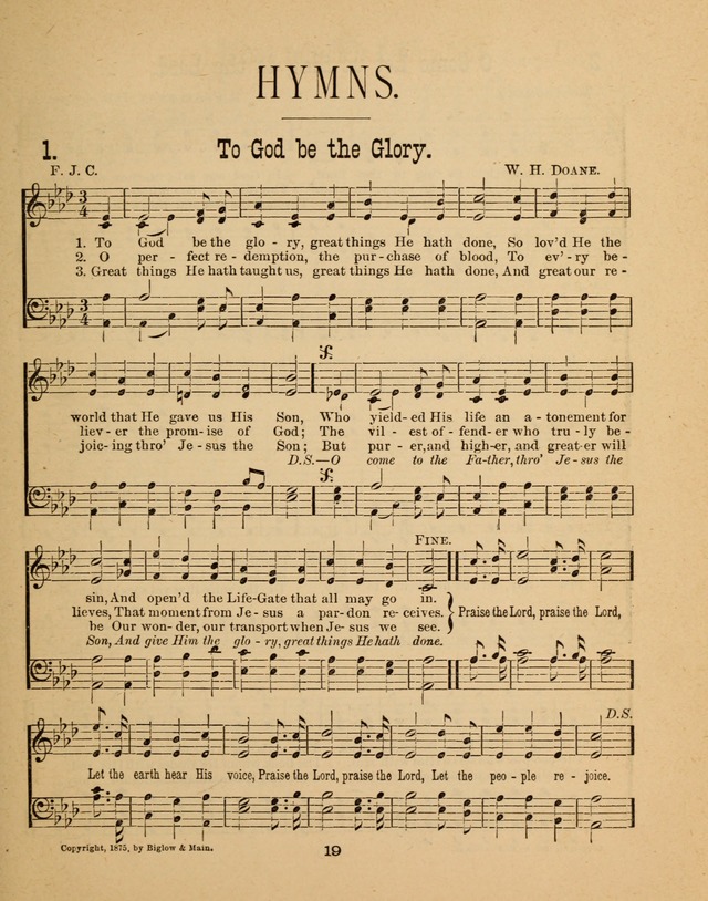 Augsburg Songs for Sunday Schools and other services page 19