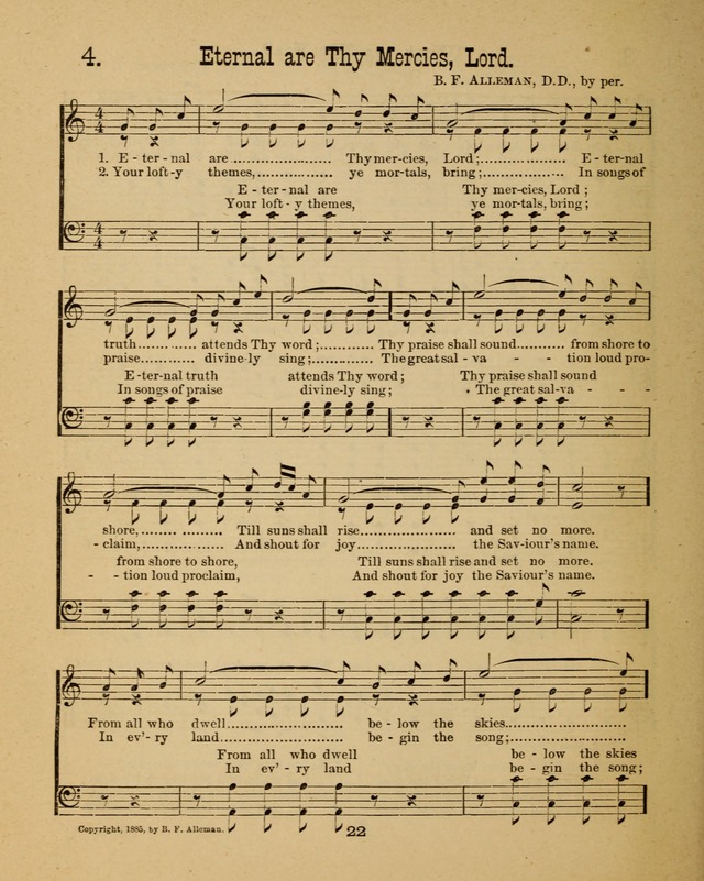 Augsburg Songs for Sunday Schools and other services page 22