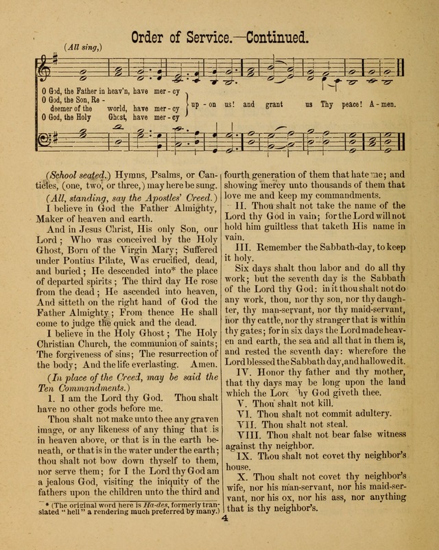 Augsburg Songs for Sunday Schools and other services page 4