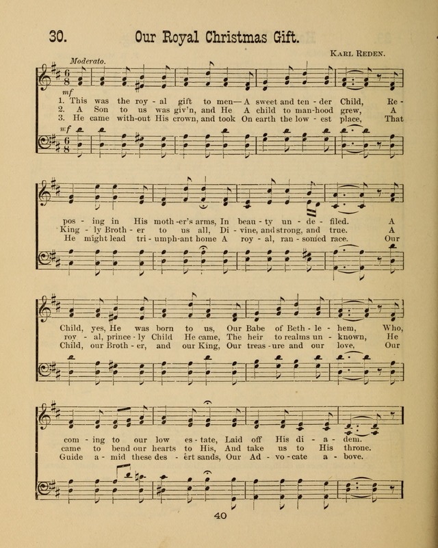 Augsburg Songs for Sunday Schools and other services page 40