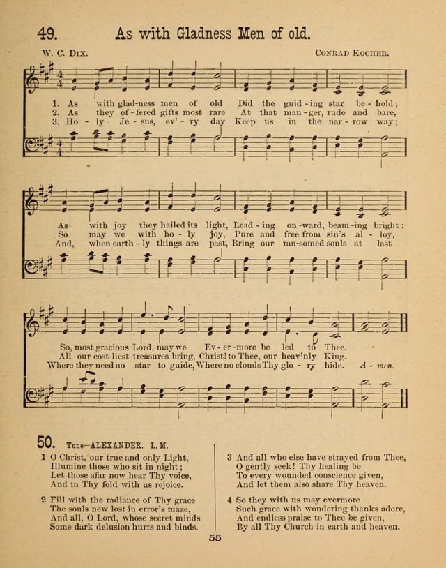 Augsburg Songs for Sunday Schools and other services page 55