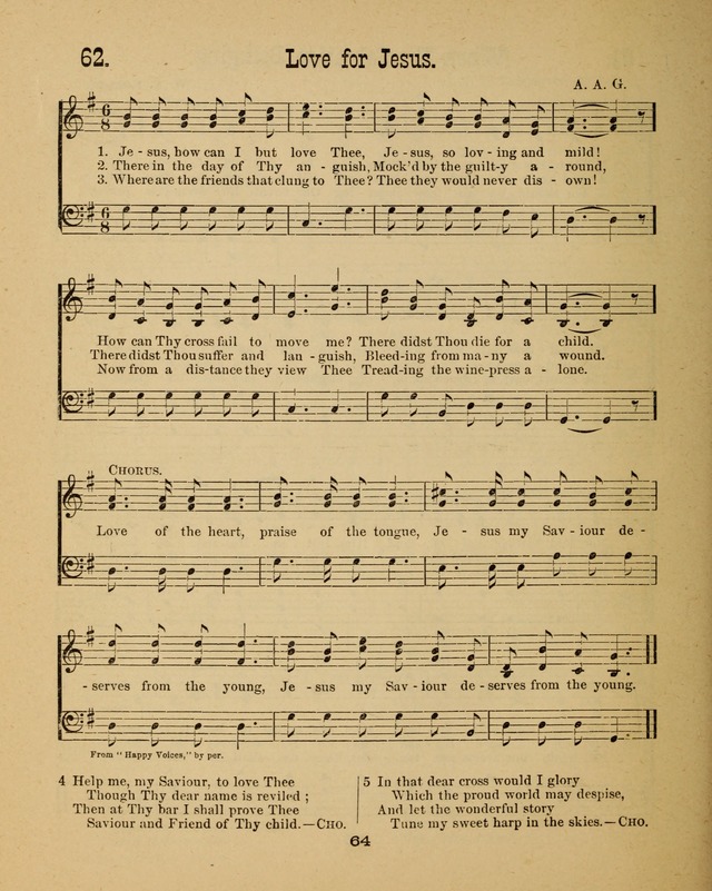 Augsburg Songs for Sunday Schools and other services page 64