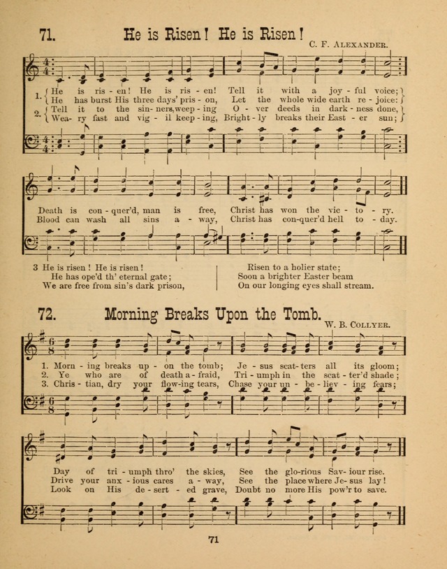 Augsburg Songs for Sunday Schools and other services page 71