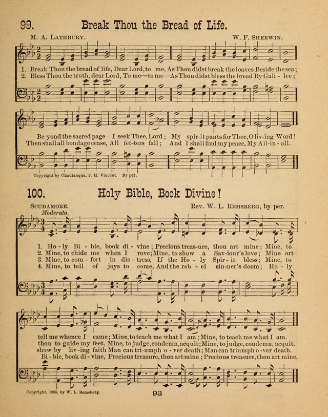 Augsburg Songs for Sunday Schools and other services page 93