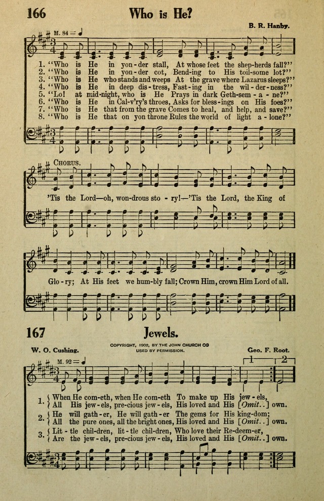 Awakening Songs for the Church, Sunday School and Evangelistic Services page 166