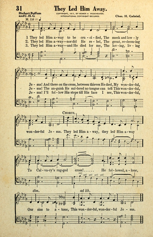 Awakening Songs for the Church, Sunday School and Evangelistic Services page 31