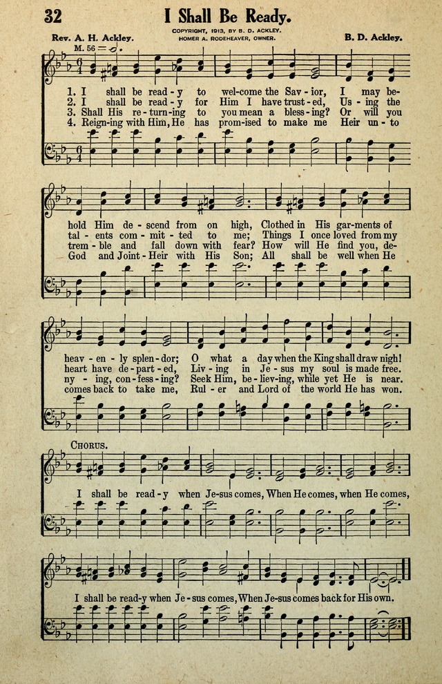 Awakening Songs for the Church, Sunday School and Evangelistic Services page 32