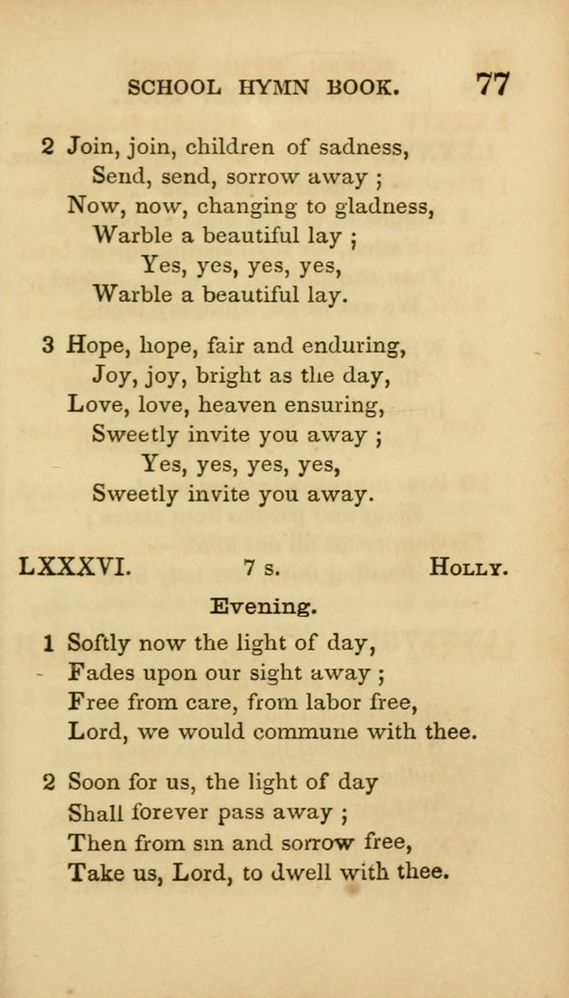 The American School Hymn Book page 77