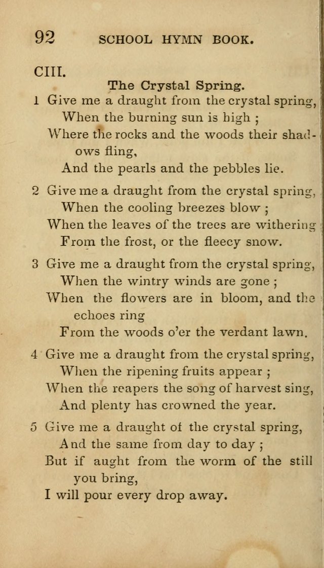 The American School Hymn Book page 92
