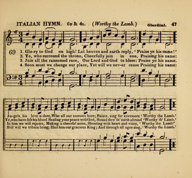 The American Sabbath School Singing Book: containing hymns, tunes, scriptural selections and chants, for Sabbath schools page 47