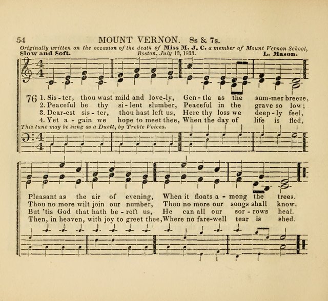 The American Sabbath School Singing Book: containing hymns, tunes, scriptural selections and chants, for Sabbath schools page 54