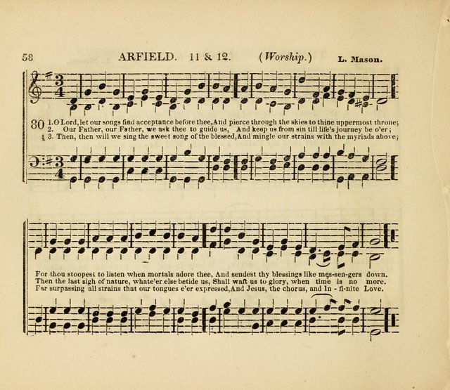 The American Sabbath School Singing Book: containing hymns, tunes, scriptural selections and chants, for Sabbath schools page 58