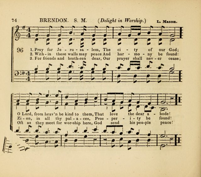 The American Sabbath School Singing Book: containing hymns, tunes, scriptural selections and chants, for Sabbath schools page 74