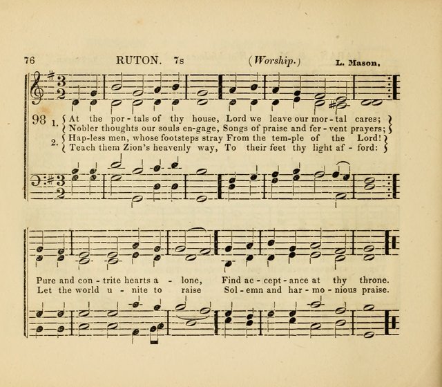 The American Sabbath School Singing Book: containing hymns, tunes, scriptural selections and chants, for Sabbath schools page 76