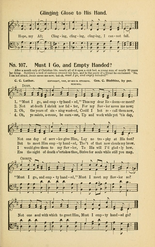 Assembly Songs: for use in evangelistic services, Sabbath schools, young peoples societies, devotional meetings, and the home page 108